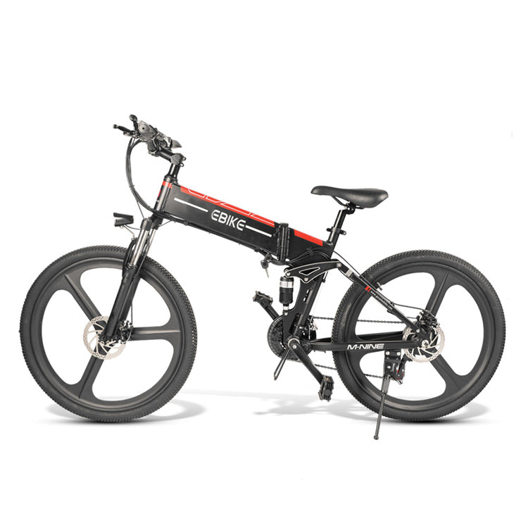 26 IN Electric Folding Mountain Bikes for Adults, 350W with 10AH Removable Battery - CITI ESCOOTER