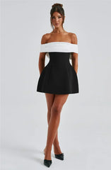 Bianca Satin Bow Mini Dress