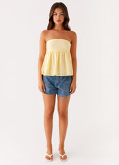 Cassie Tube Top - Yellow