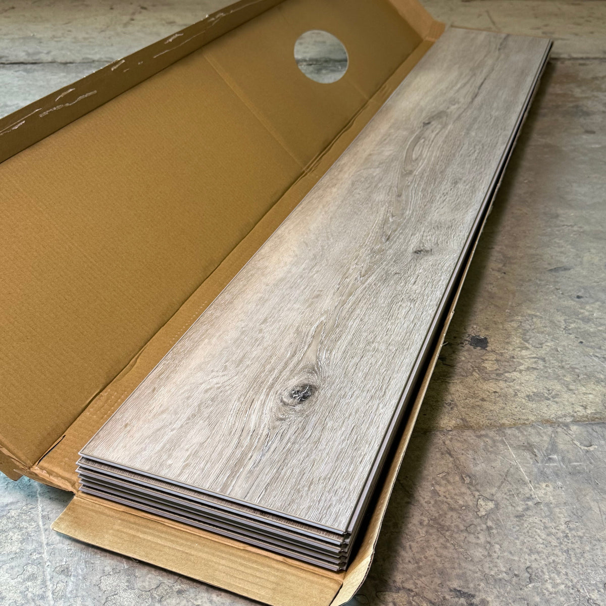 LUXURY VINYL PLANK (6 Pieces) Albany Vinyl Plank 9" x 60" Aspen Beige Light Brown 1097568004960