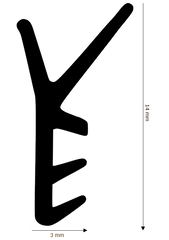Holz-Fensterdichtung DH R-971 für Hebe-Schiebetüre