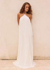Danni Halter Maxi Dress - White