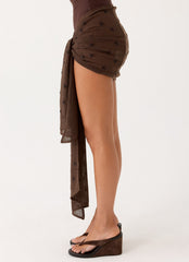 Deia Beaded Sarong - Chocolate
