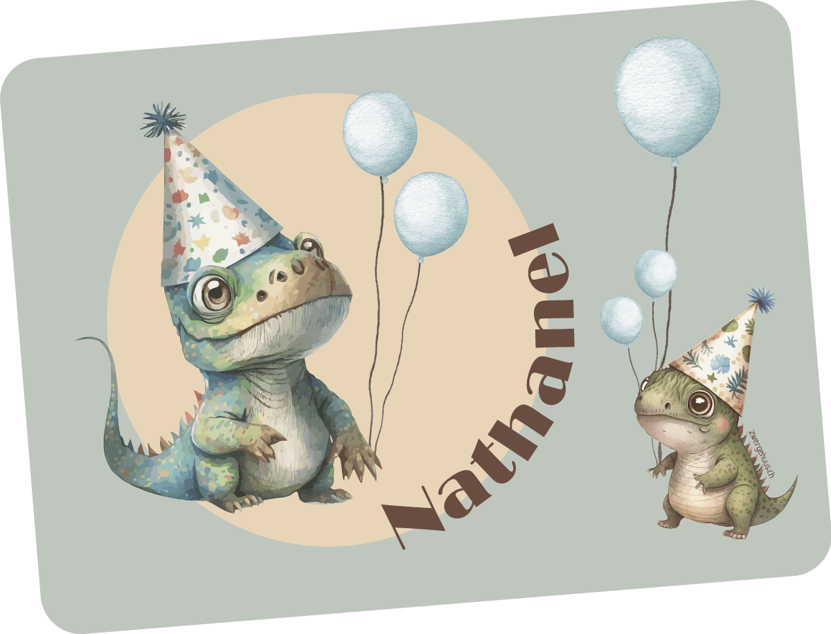 Textile placemat Dino Party