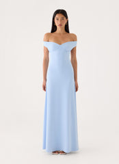 Diranda Off Shoulder Maxi Dress - Blue