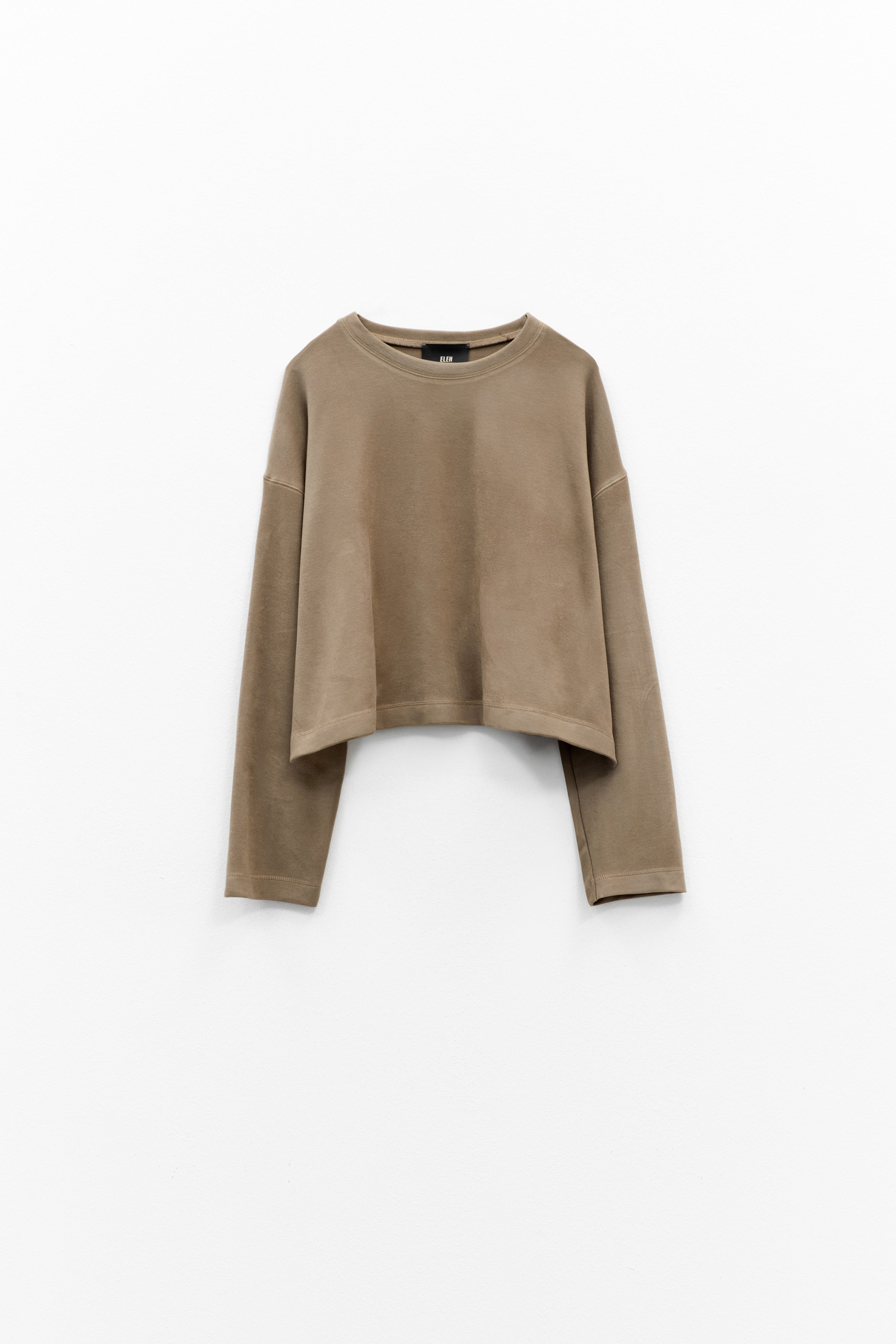 Sweat Oversize em Veludo Taupe – Eleh