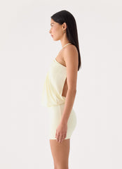 Etta Halter Mini Dress - Yellow