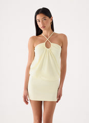 Etta Halter Mini Dress - Yellow
