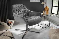FOTEL BIG DUTCH SZARY AKSAMIT / 40009  / INVICTA INTERIOR