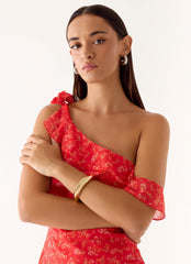 Faded Bloom Bangle - Gold