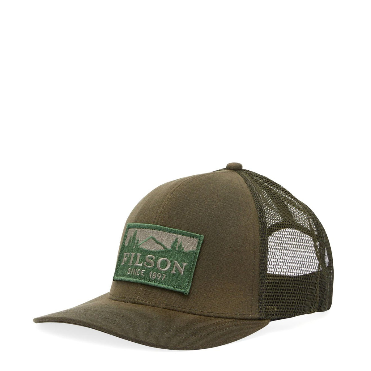 Filson Scenic Waxed Logger Mesh Cap Otter Green