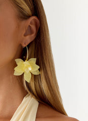 Frosted Citrus Earrings - Gold