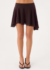Gehrie Mini Skirt - Chocolate