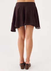 Gehrie Mini Skirt - Chocolate