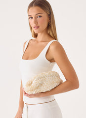 Genevieve Clutch Bag - Ivory