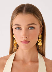 Golden Petal Earrings - Gold