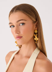 Golden Petal Earrings - Gold