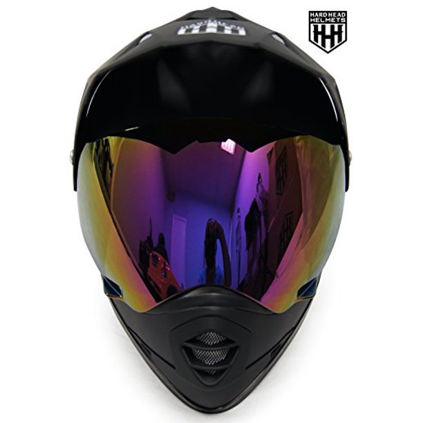 HHH DOT Youth & Kids Helmet for Dirtbike ATV w/VISOR-Matte Black-USA