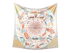 Hermès Sous le Charme d’Orphée Double Face Silk Scarf 90cm