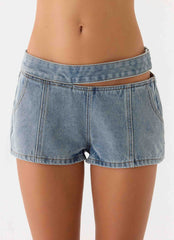 Hadleigh Denim Mini Shorts - Light Denim