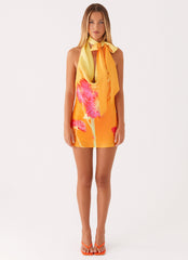 Heidi Mini Dress - Orange Floral