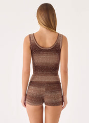 Helia Knit Top - Chocolate Ombre