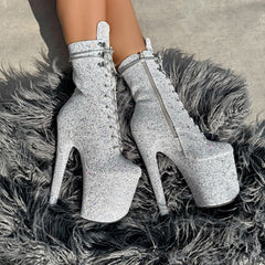 The Glitterati Xtra - Boot - Fairydust - 8INCH