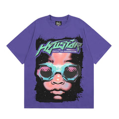 Hellstar Goggles T-Shirt Purple Hellstar
