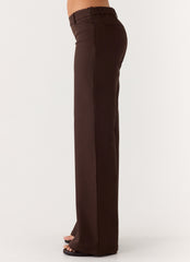 Hot As Ice Low Rise Pants - Chocolate