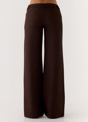Hot As Ice Low Rise Pants - Chocolate