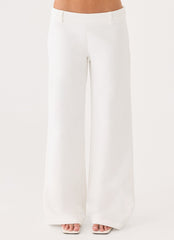 Hot As Ice Low Rise Pants - White