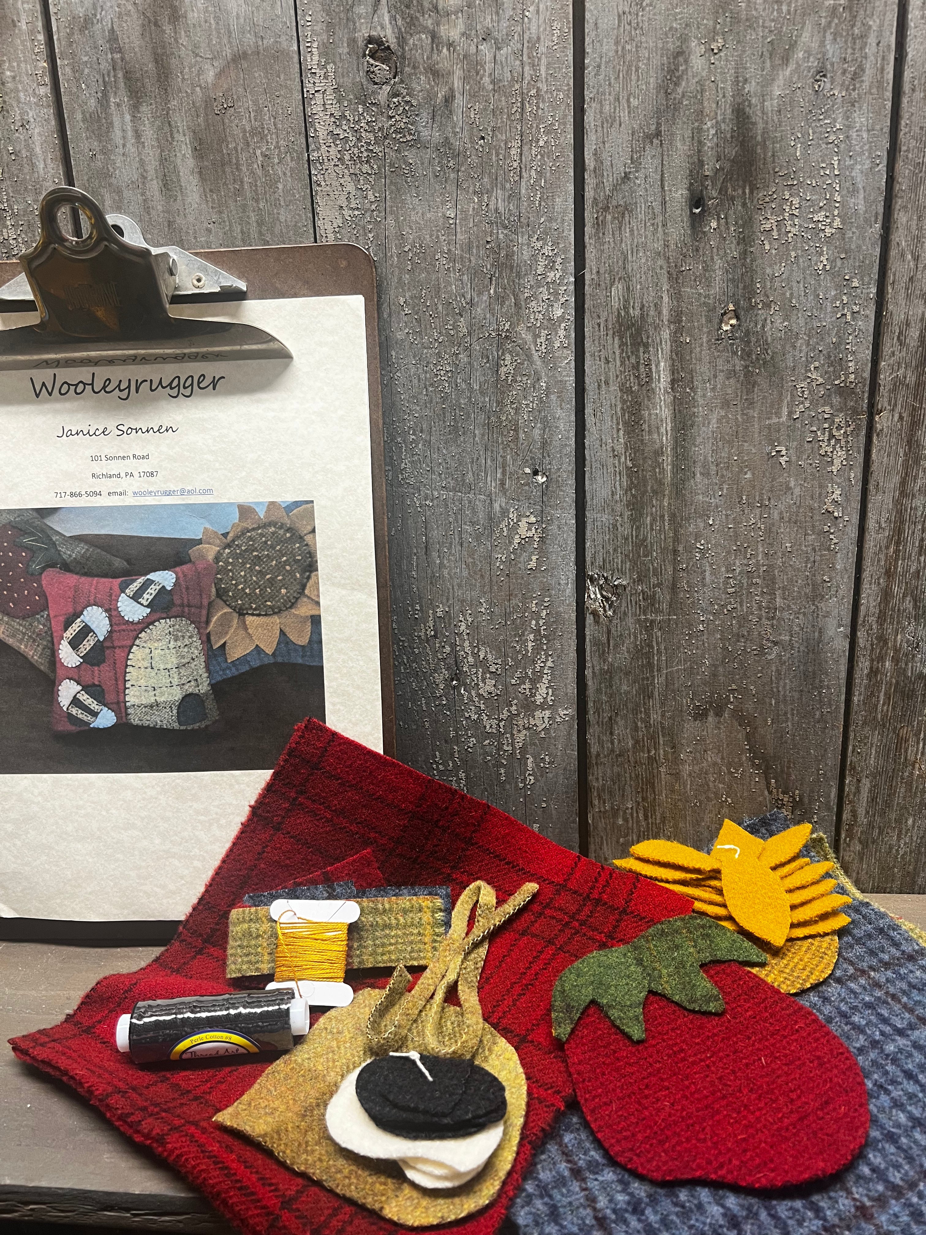 Kit, Wool Applique, BEES, BERRIES & BLOOMS