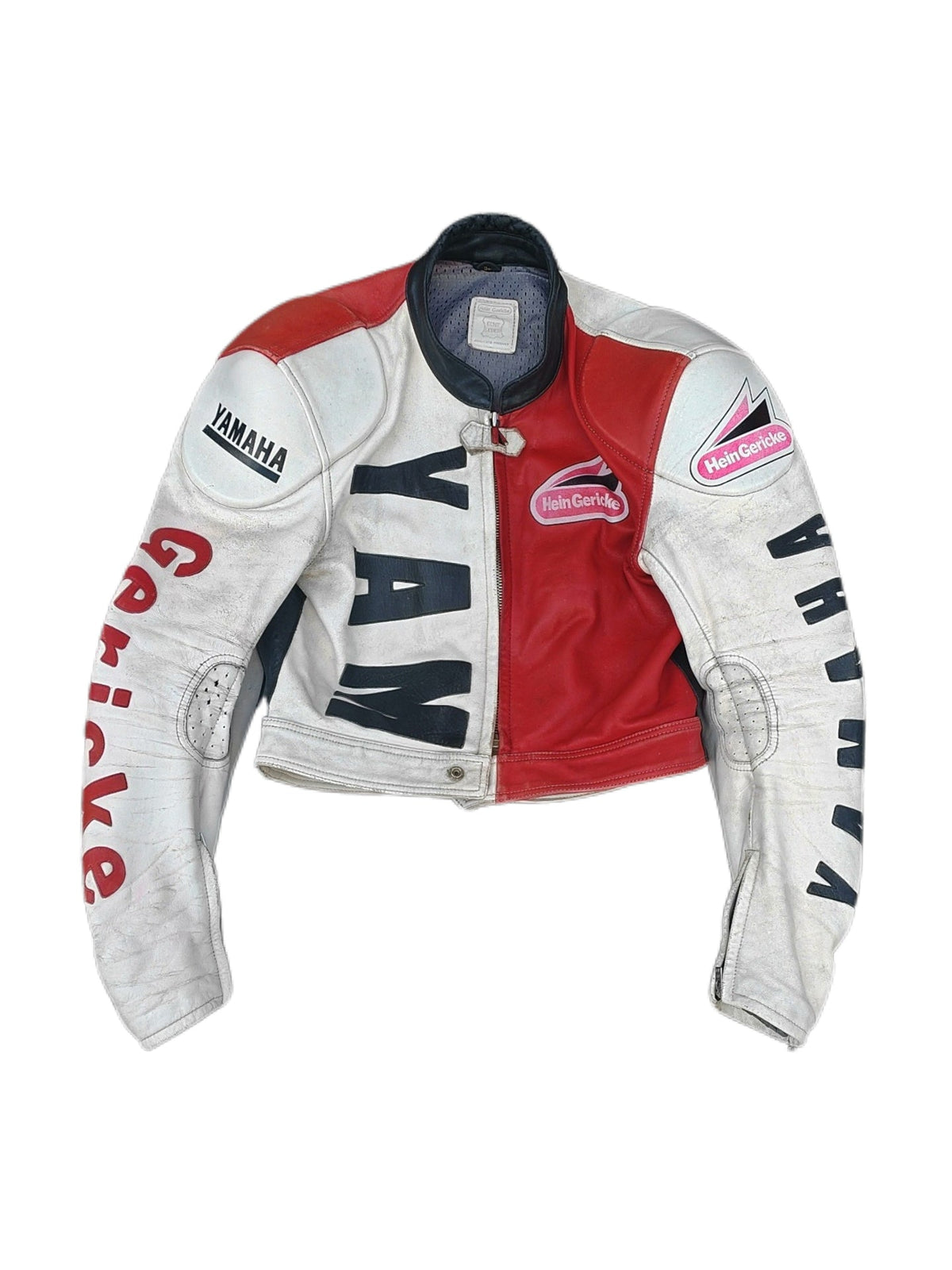 Yeezy Archive Yamaha Hein Gericke Leather Racing Jacket Cropped Moto Jacket Kanye West Wyoming Era Piece