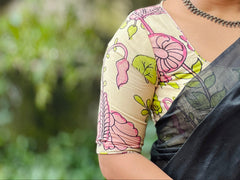 Pen Kalamkari Detailed Silk Stitched Blouse | IT116