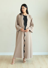 Basic Pico Waves (Beige Abaya ) - BasicAbaya