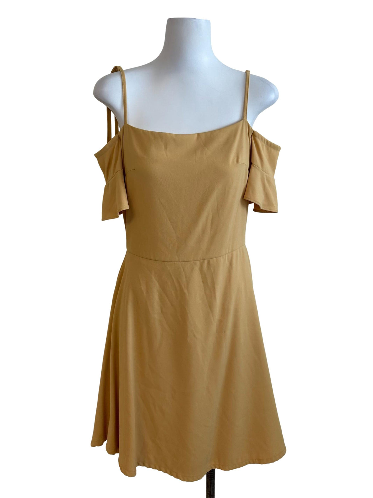 Butter Yellow Off Shoulder Dress