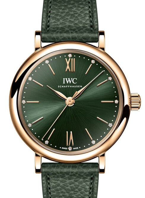 Zegarek damski IWC Portofino Zielony 34 mm Złoto różowe IW357415