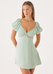 Illit Mini Dress - Sage