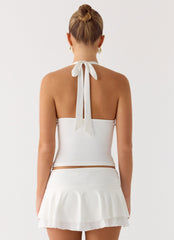 Illuminate Halter Top - White