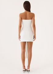 Jiliana Strapless Mini Dress - White