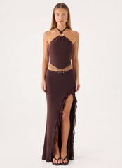 Joosal Maxi Skirt - Brown