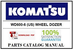 KOMATSU WD600-6 (US) WHEEL DOZER BEST PDF PARTS CATALOG MANUAL SN 55004-UP