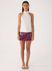 Keena Scarf Top - Ivory