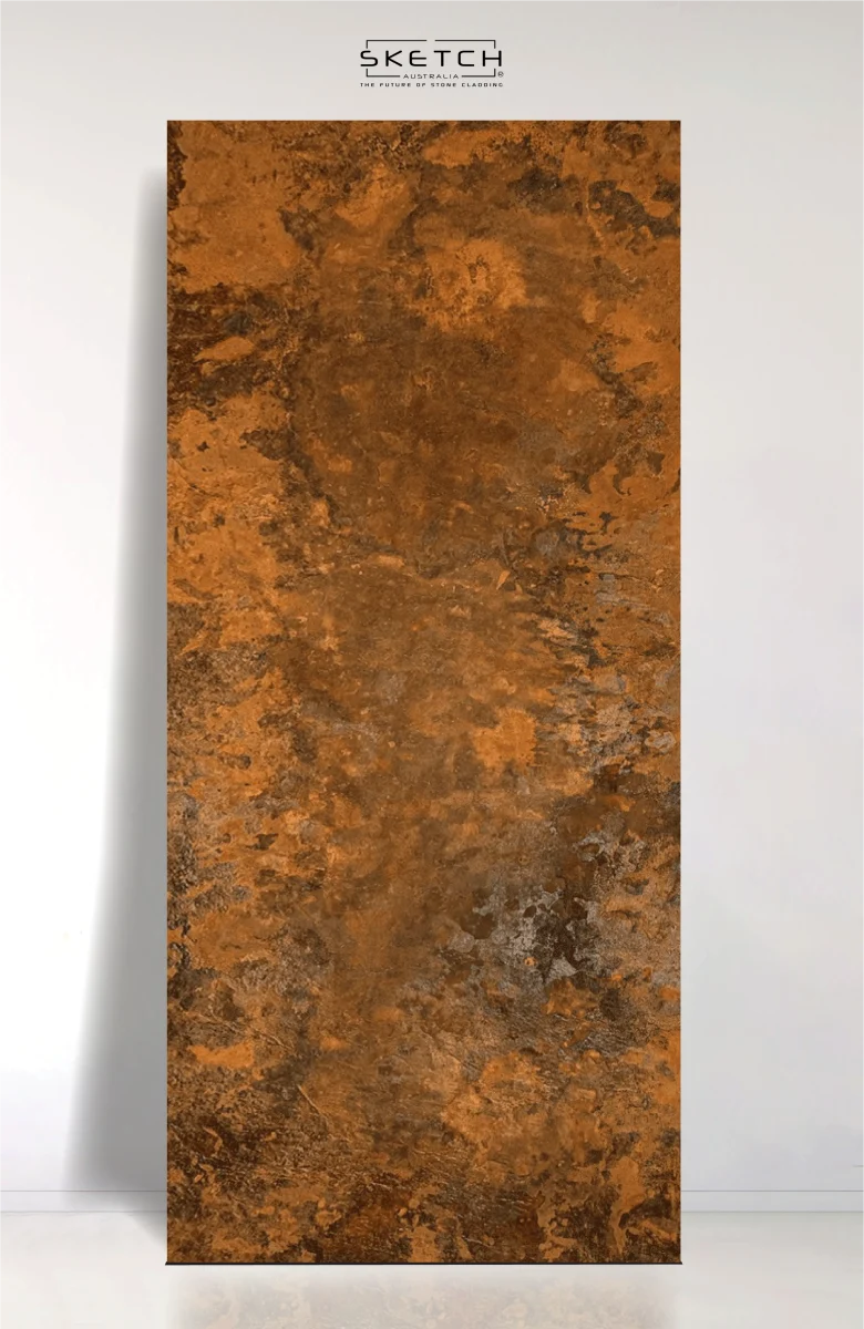 Liquid Rust SK145 thin natural stone veneer panel oxidised rust texture feature wall Australia