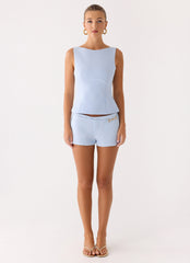 Lulita Belted Shorts - Blue
