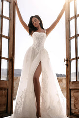 Enchanting Lace A-Line Wedding Dress by Martina Liana — image 1 of 4