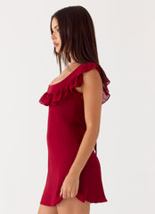 Malina Mini Dress - Deep Red