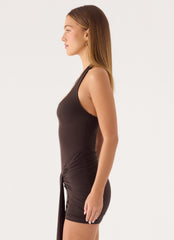 Myrhee Mini Dress - Chocolate