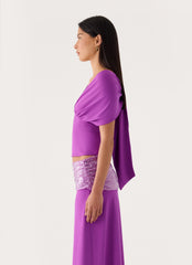 Nakeela Off Shoulder Top - Purple