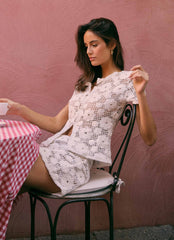 Nyxie Crochet Top - White